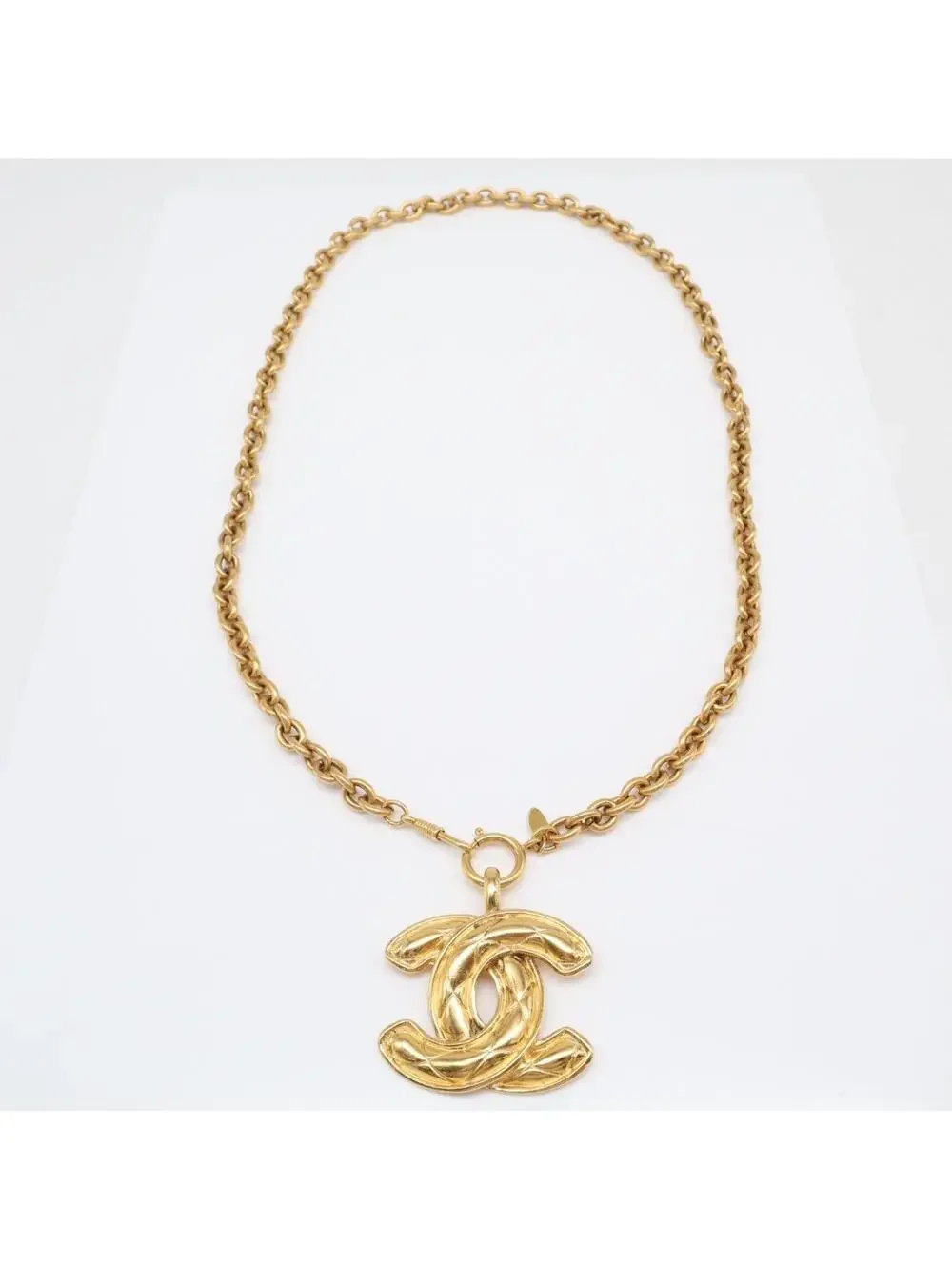 Chanel Cc Logo Chain Pendant Necklace #299516C15B